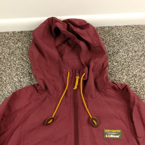 LL Bean Jacket Mountain Colorblock Anorak Hooded Windbreaker 1/2 Zip Mens Medium - Picture 2 of 7